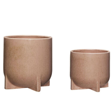Split keramisk potte - rosa farvet