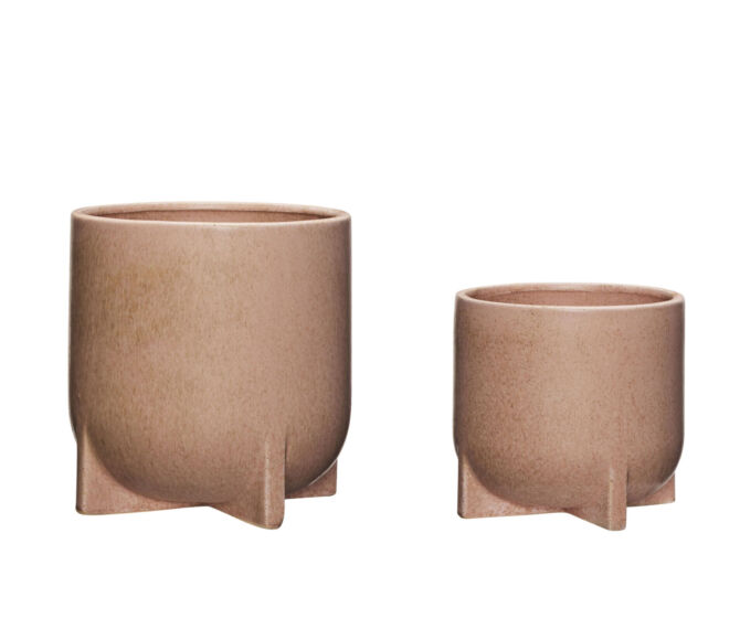 Split keramisk potte - rosa farvet