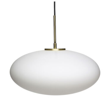 Muse Pendel Ellipse Hvid - Ø40 cm - Fra Hübsch