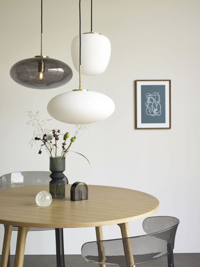 Muse Pendel Ellipse Hvid - Ø40 cm - Fra Hübsch - Image 2