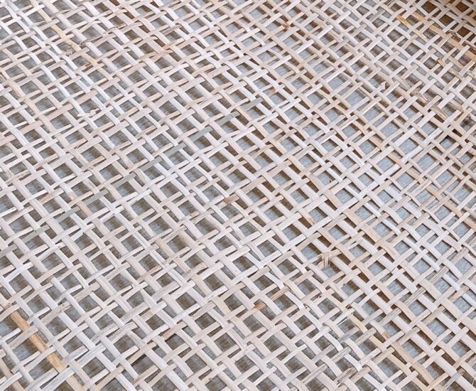 Rattan flet i metermål - Double Square - Image 2