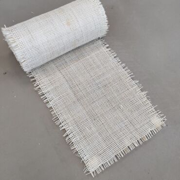 Square - Rattan flet i metermål – Offwhite