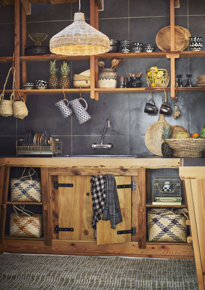 Loftslampe i rattan - Image 3
