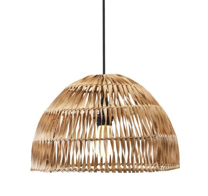 Blace rattan pendel
