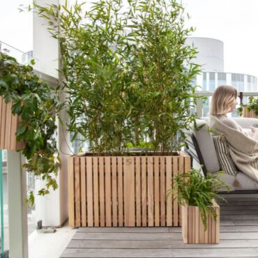 Plantekasse 90x45x52 - lys ask