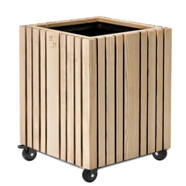 Plantekasse i ask træ - kvadratisk